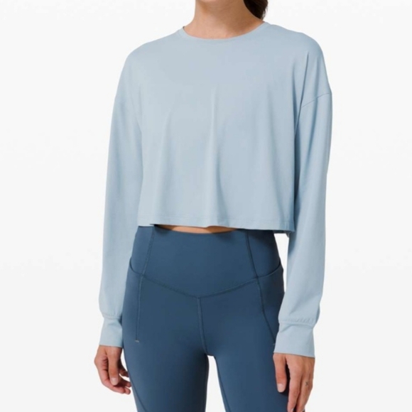 lululemon athletica Tops - Lululemon Muscle Love Long Sleeve Chambray Size 8